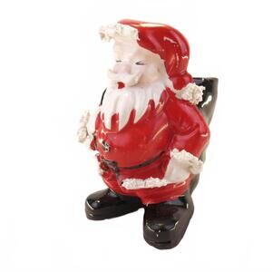 Small Fabulous Vintage 1950's Napco Spaghetti Santa Planter 4.6" Tall